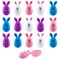 Set of 16 Fillable Rabbit-Shaped Plastic Easter Eggs, 3.25 Inches